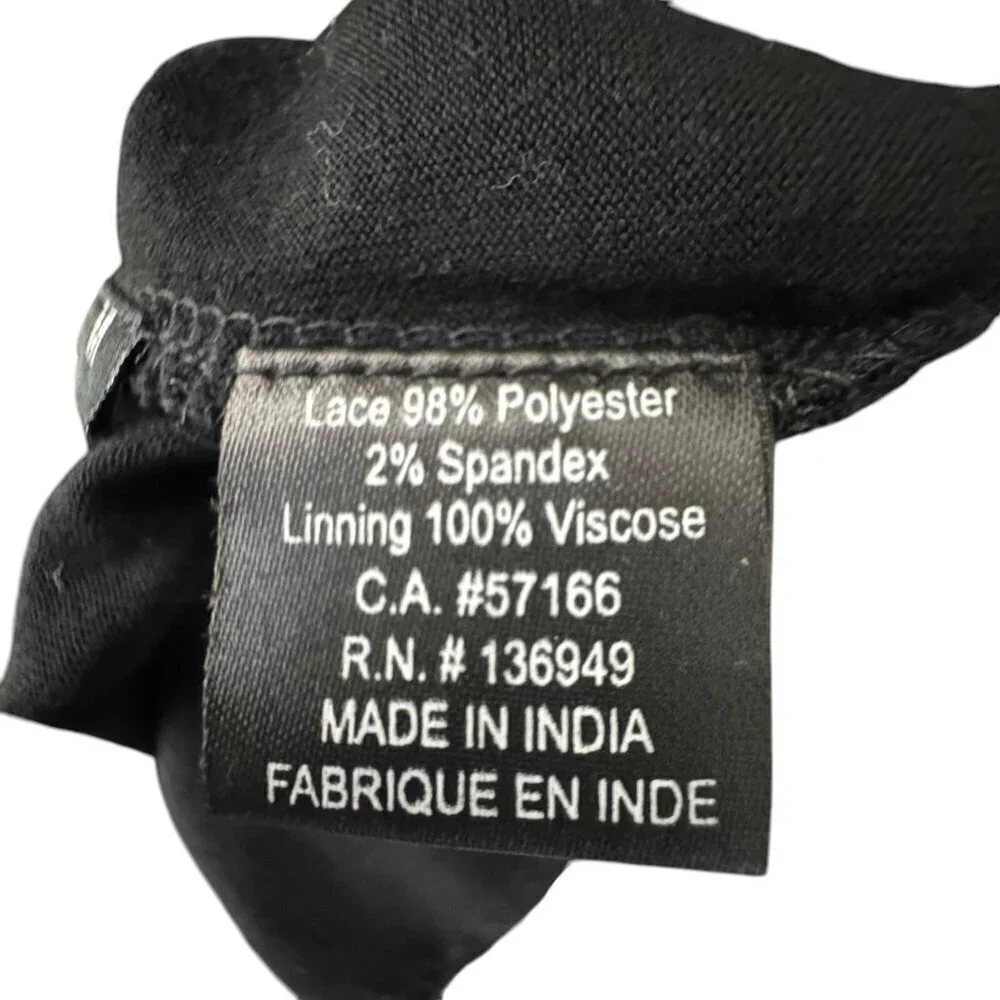 Tango Mango womens size Medium Black & White sleeveless Dress Artsy nylon mesh - Picture 7 of 8